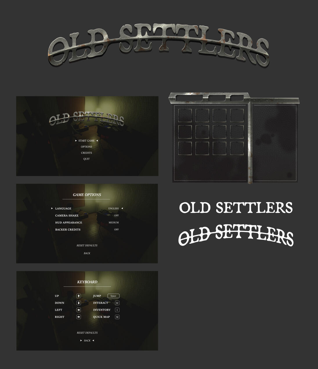 Game menu UI exploration Game menu UI exploration