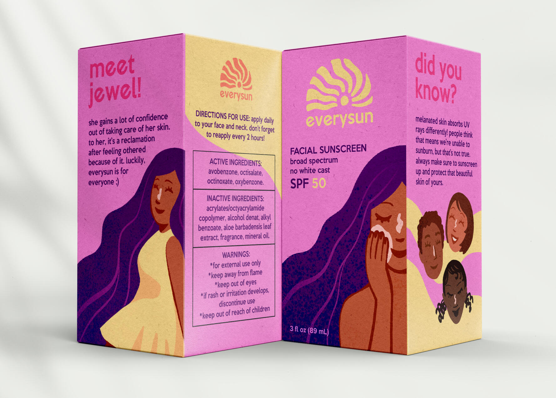 Fictional sunscreen branding