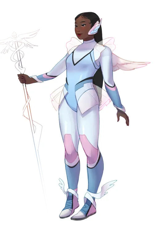 Rendered example of cosmic girl
