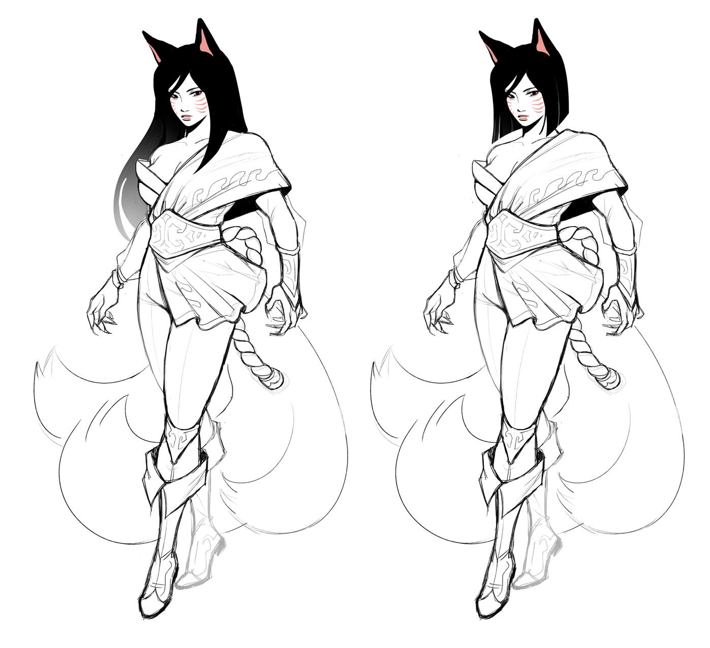 What if Ahri had different clothes and hair?