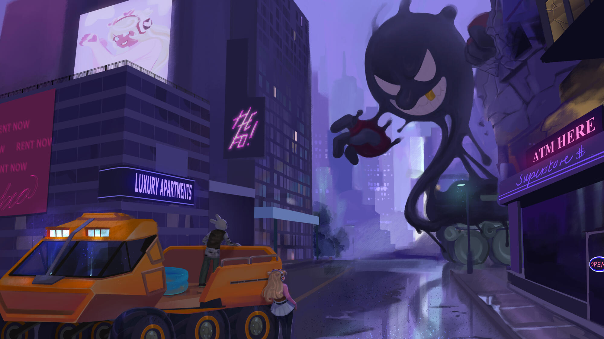 Promotional art for Clean Getaway on itch.io